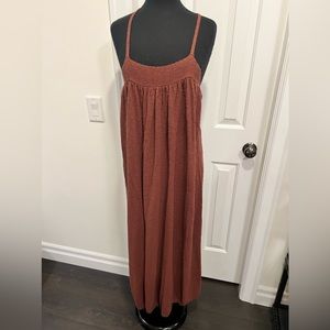 NWT Free People BEACH dark brown dress Large